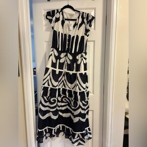 Point Sur flutter-sleeve maxidress in Ratti wave J Crew Dress, New With Tags!NWT